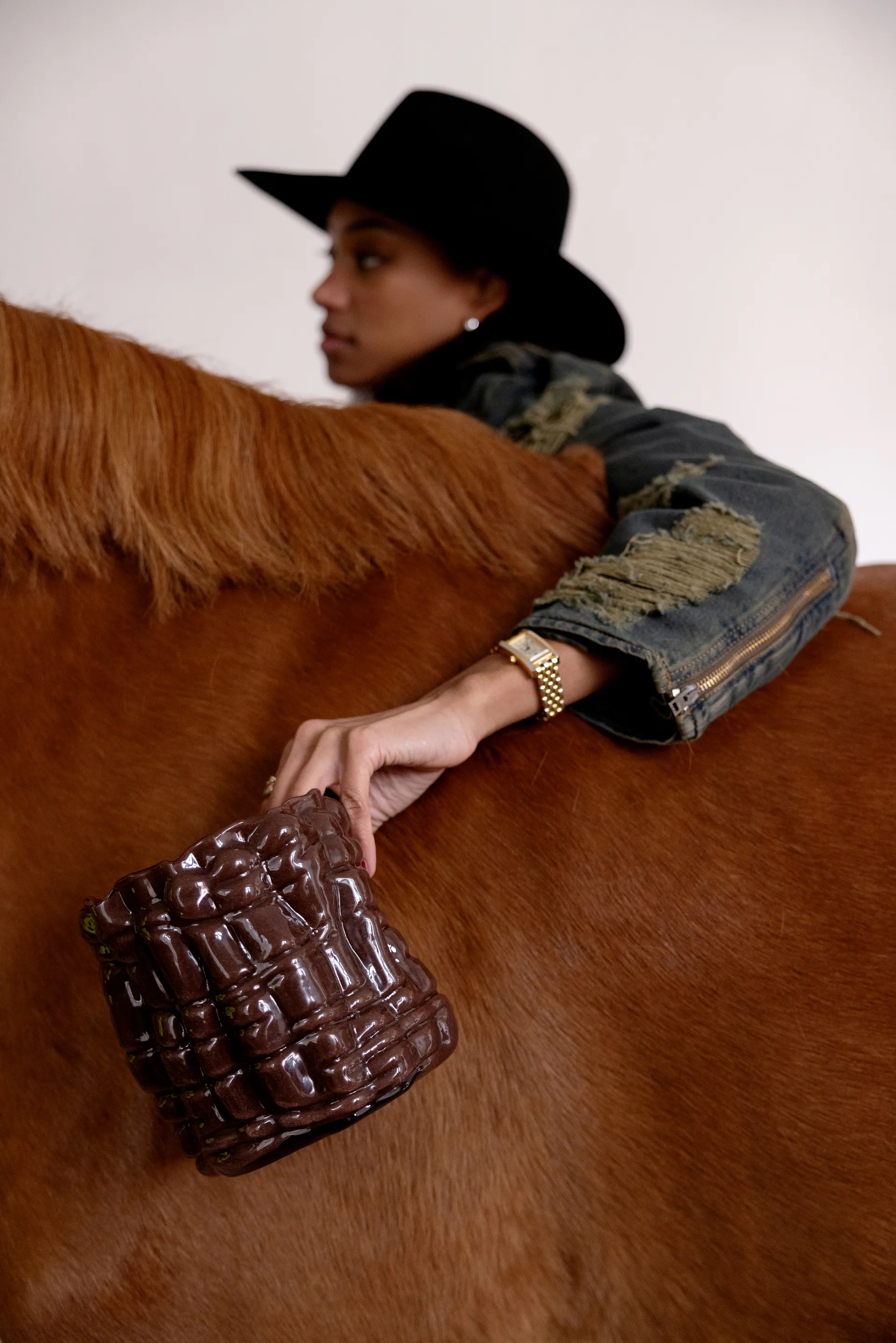 Laranne ljuslykta Ø15 cm, Brun Byon