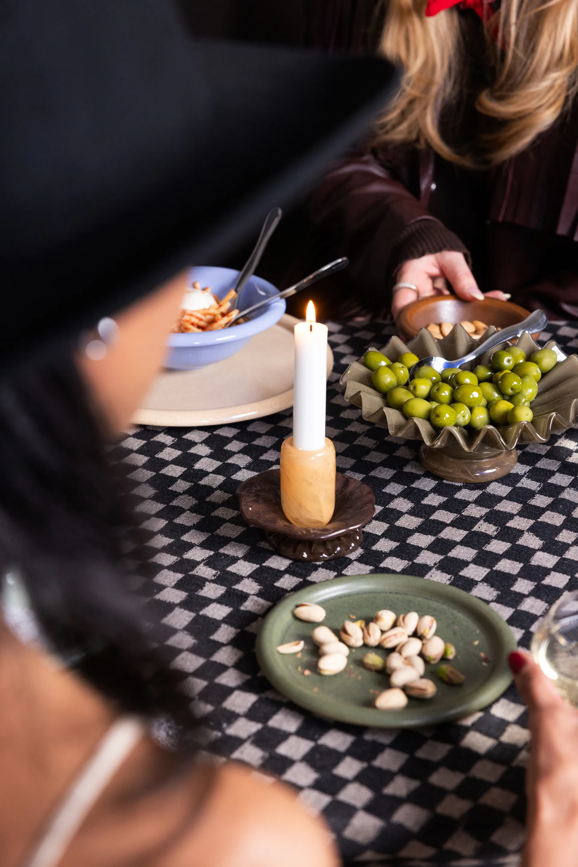 Lori skål M Ø18 cm, Grön-beige Byon