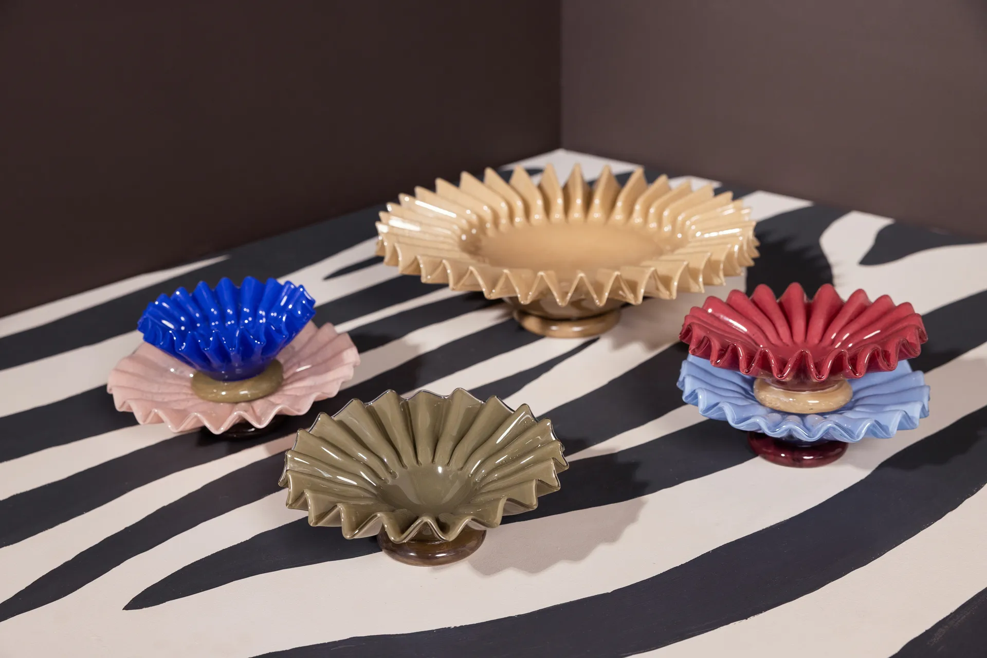 Lori skål M Ø18 cm, Grön-beige Byon