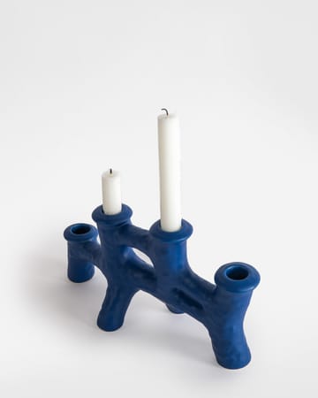 Luca ljusstake 12x30 cm - Blå - Byon