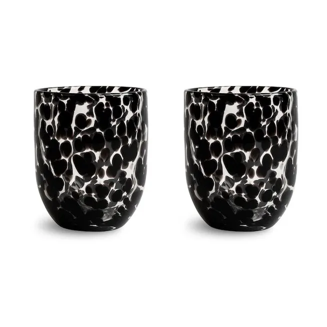 Messy glas 30 cl 2-pack, Svart Byon