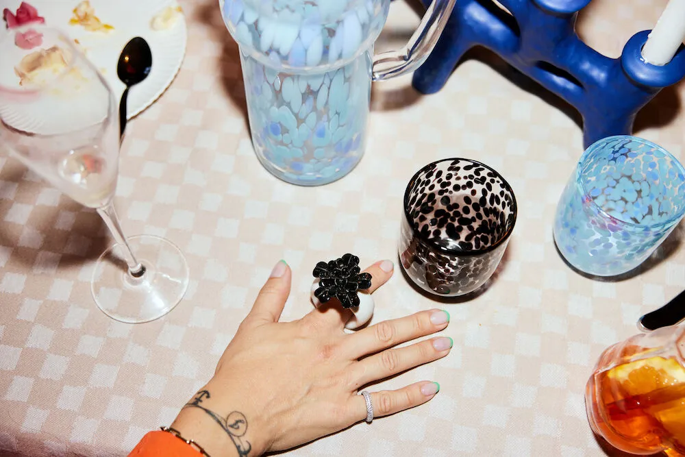 Messy glas 30 cl 2-pack, Svart Byon