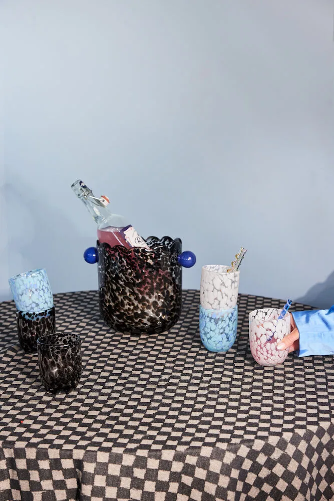 Messy glas 30 cl 2-pack, Svart Byon