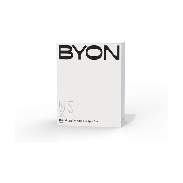 Opacity dricksglas 37 cl 2-pack, Klar Byon