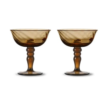 Opacity italiensk champagnekupa 15 cl 2-pack - Brun - Byon