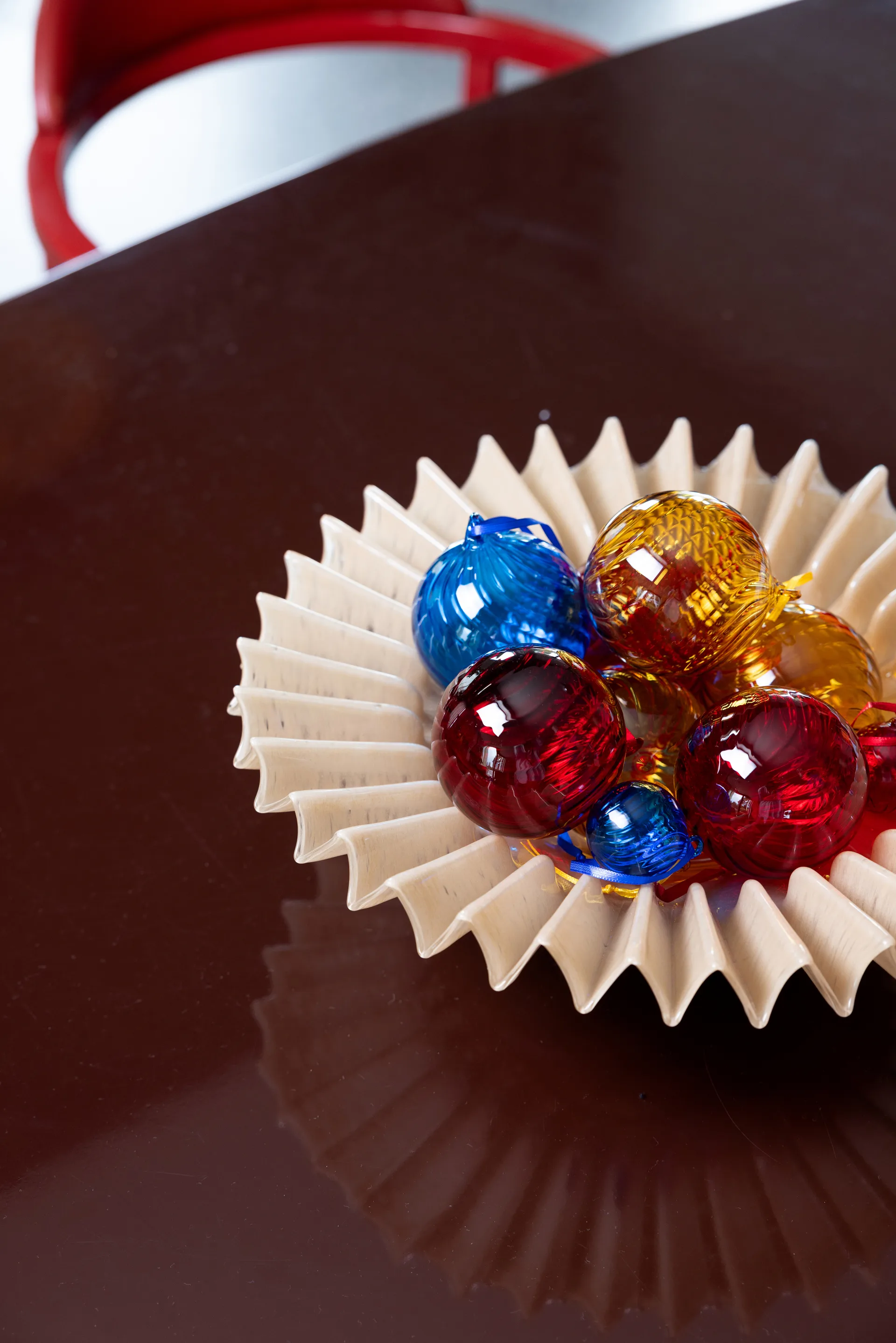 Opacity julgranskula M Ø8 cm 2-pack, Blå Byon