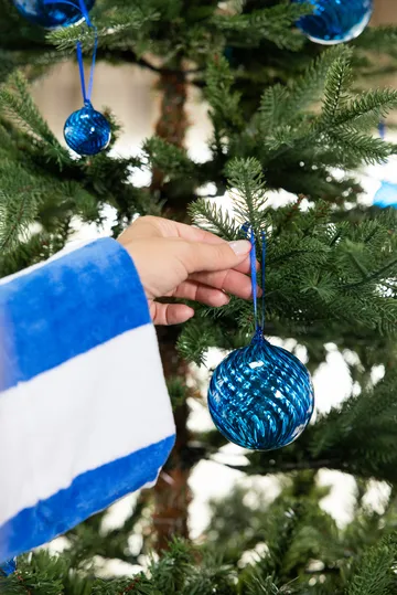 Opacity julgranskula XS Ø4 cm 4-pack - Blå - Byon