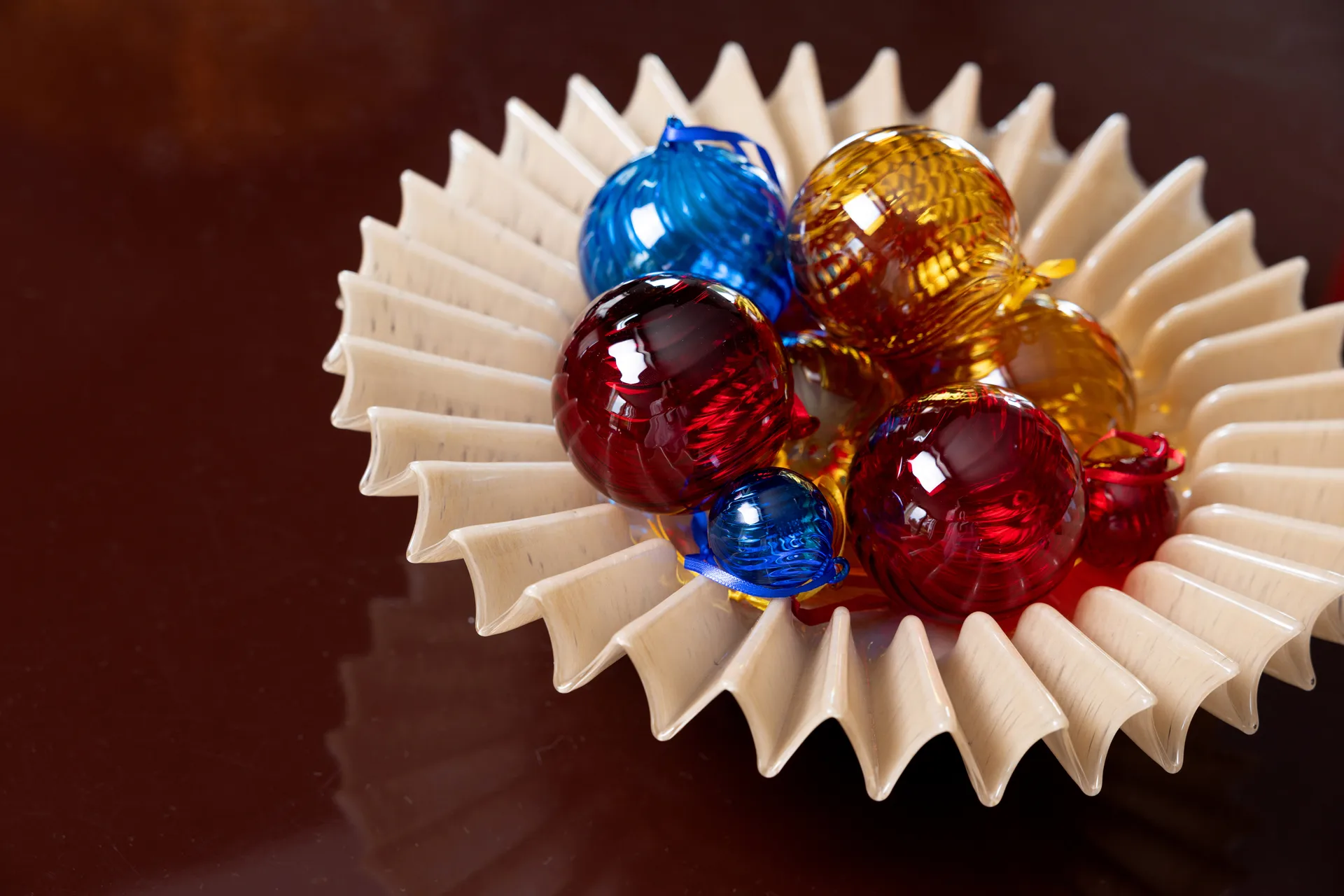 Opacity julgranskula XS Ø4 cm 4-pack, Röd Byon