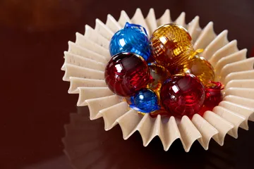 Opacity julgranskula XS Ø4 cm 4-pack - Röd - Byon