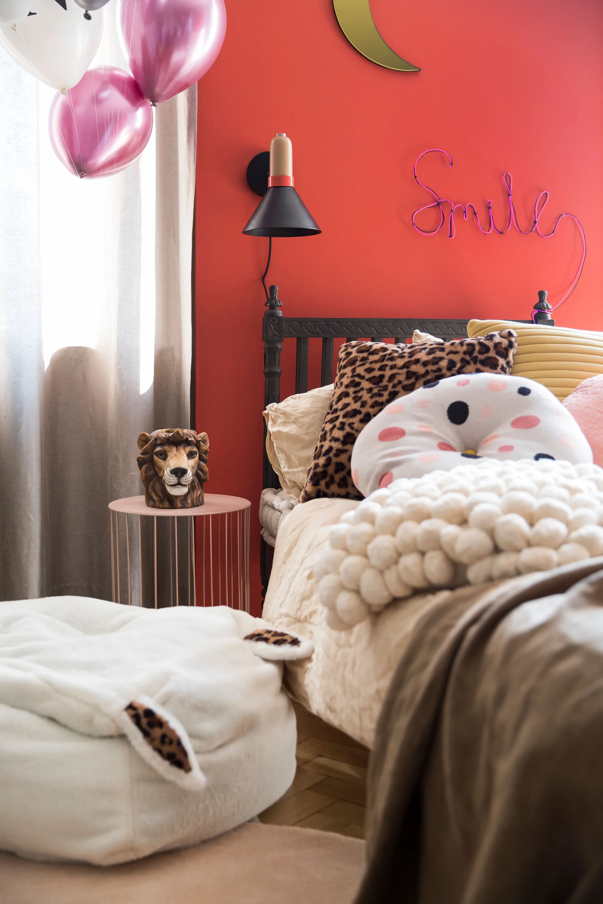 Pom Pom kudde 45x45 cm, Off white Byon