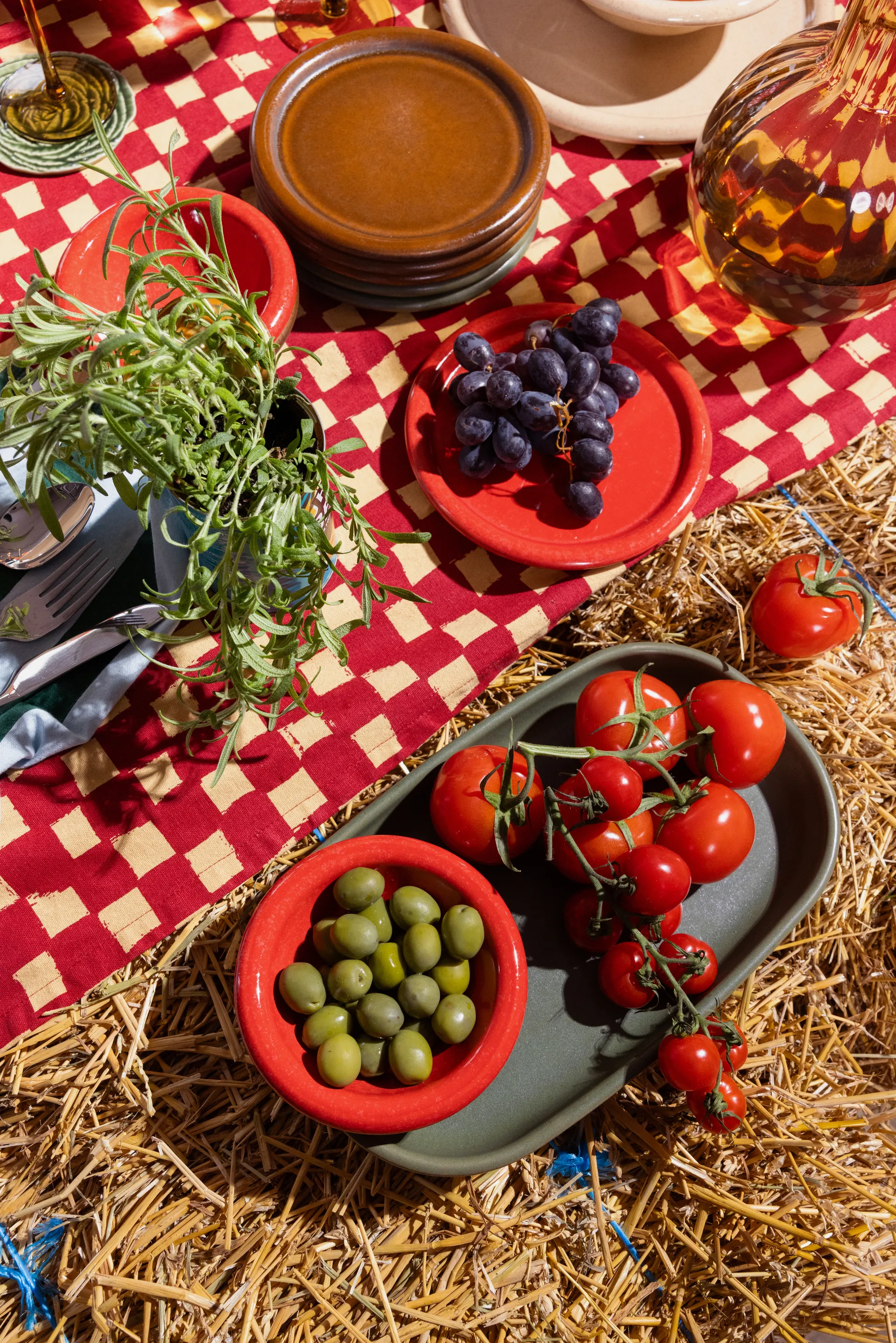 Porto serveringsfat 18x30 cm, Grön Byon