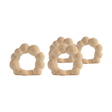 Porto servettring 4-pack - Beige - Byon