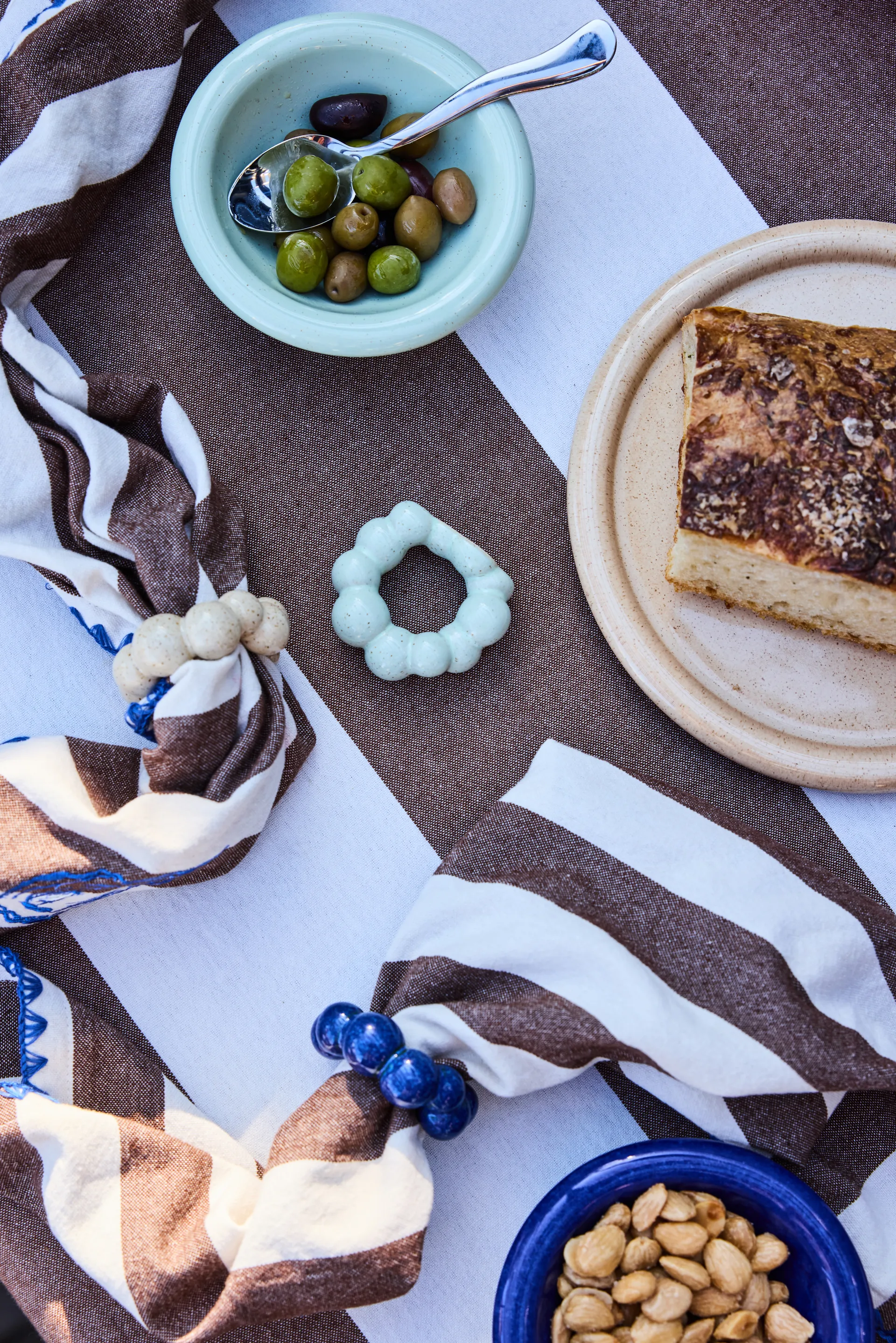 Porto servettring 4-pack, Blå Byon