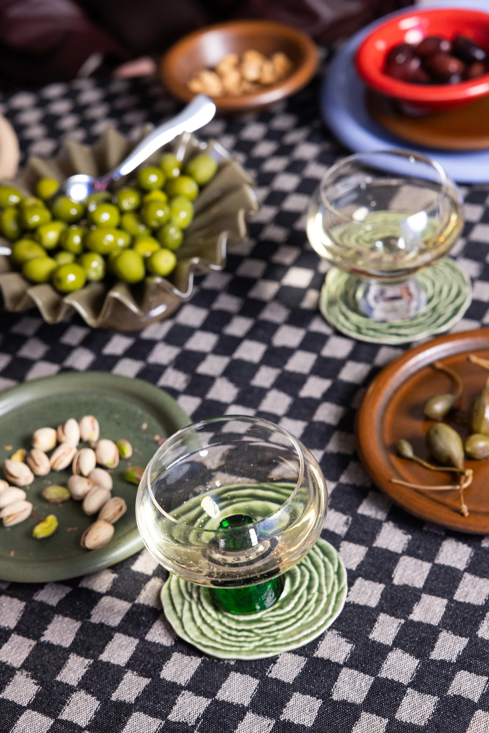 Veggie glasunderlägg Ø10 cm 2-pack, Grön Byon