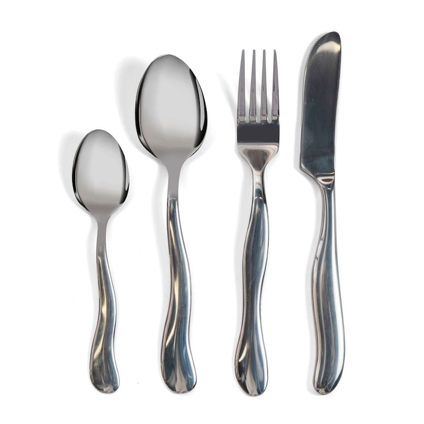 Byon Waverly bestick 16 delar Rostfritt stål | Skandinavisk Design | Bestickset | Silverfärgad