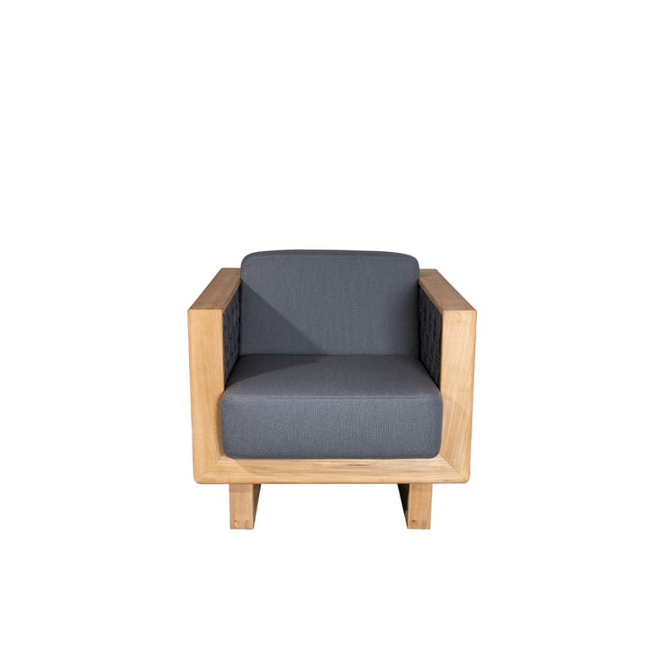 Angle loungefåtölj, Dark grey, teak Cane-line