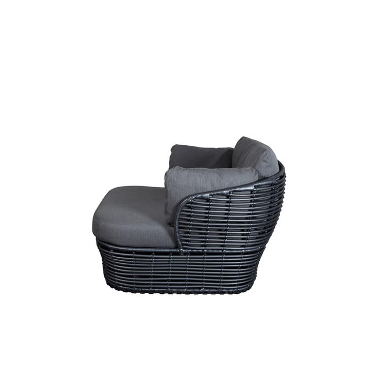 Basket loungefåtölj, Graphite grey, inkl. gråa dynor Cane-line