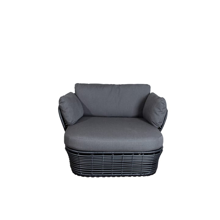 Basket loungefåtölj, Graphite grey, inkl. gråa dynor Cane-line