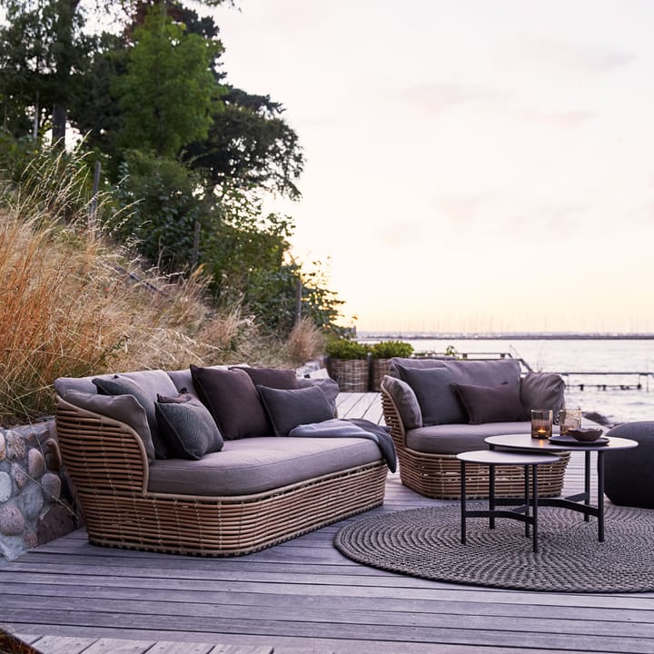 Basket loungefåtölj, Natural, inkl. taupe dynor Cane-line