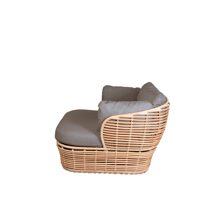 Basket loungefåtölj, Natural, inkl. taupe dynor Cane-line
