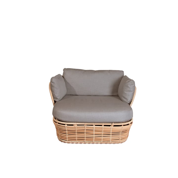 Basket loungefåtölj, Natural, inkl. taupe dynor Cane-line