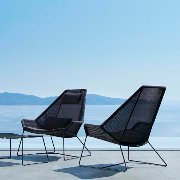 Breeze loungefåtölj hög rygg weave, Black Cane-line