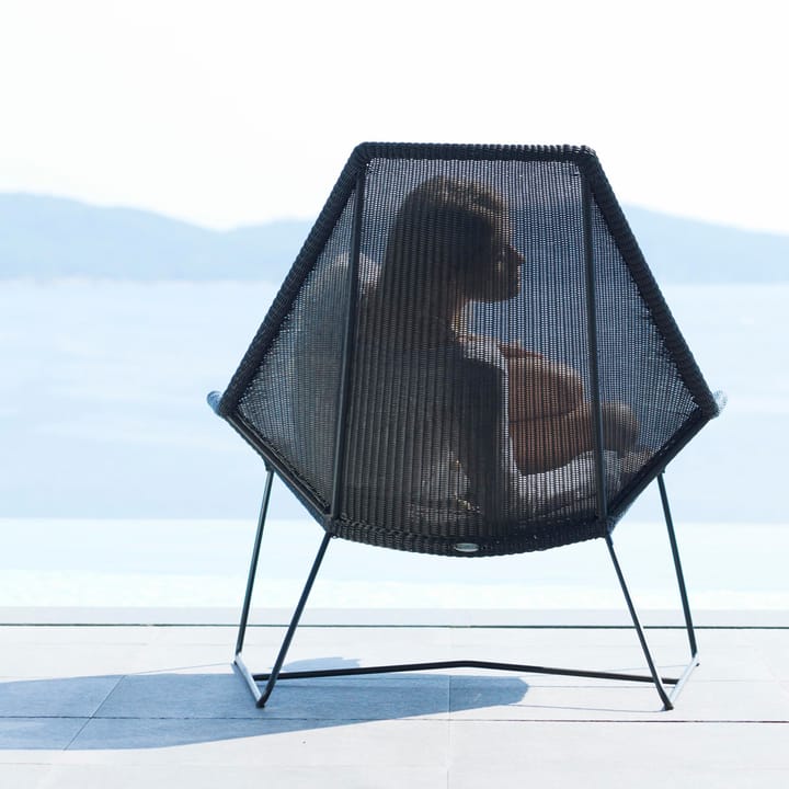 Breeze loungefåtölj hög rygg weave, Black Cane-line