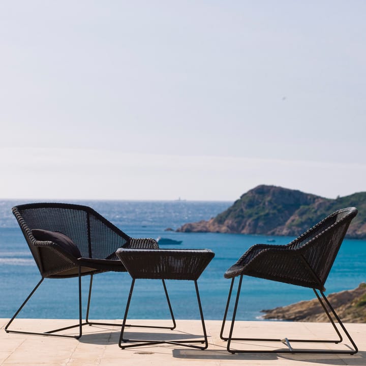 Breeze loungefåtölj hög rygg weave, White grey Cane-line
