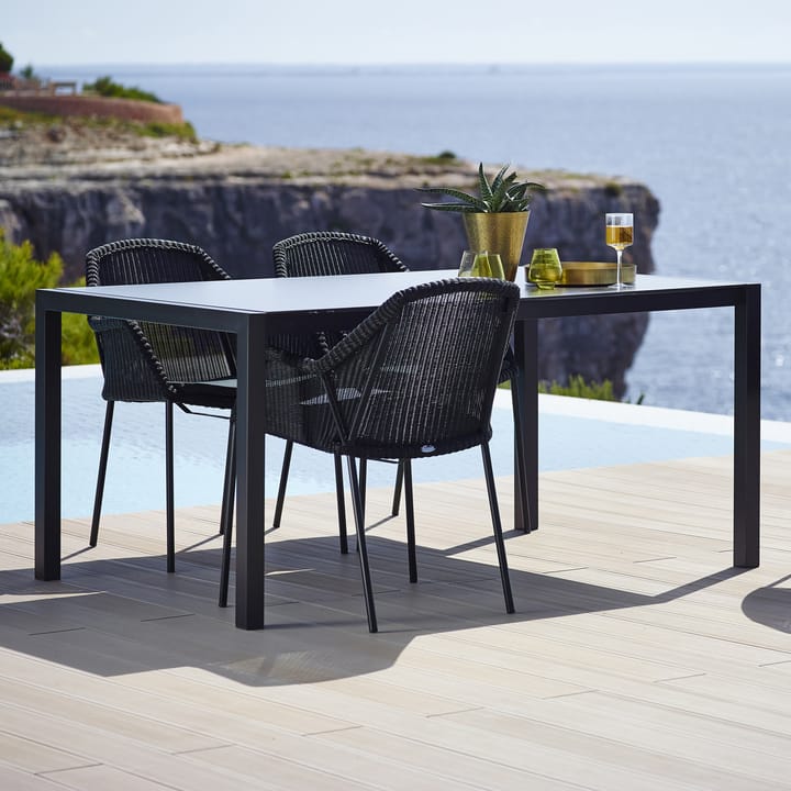 Breeze stapelbar karmstol weave, Black Cane-line