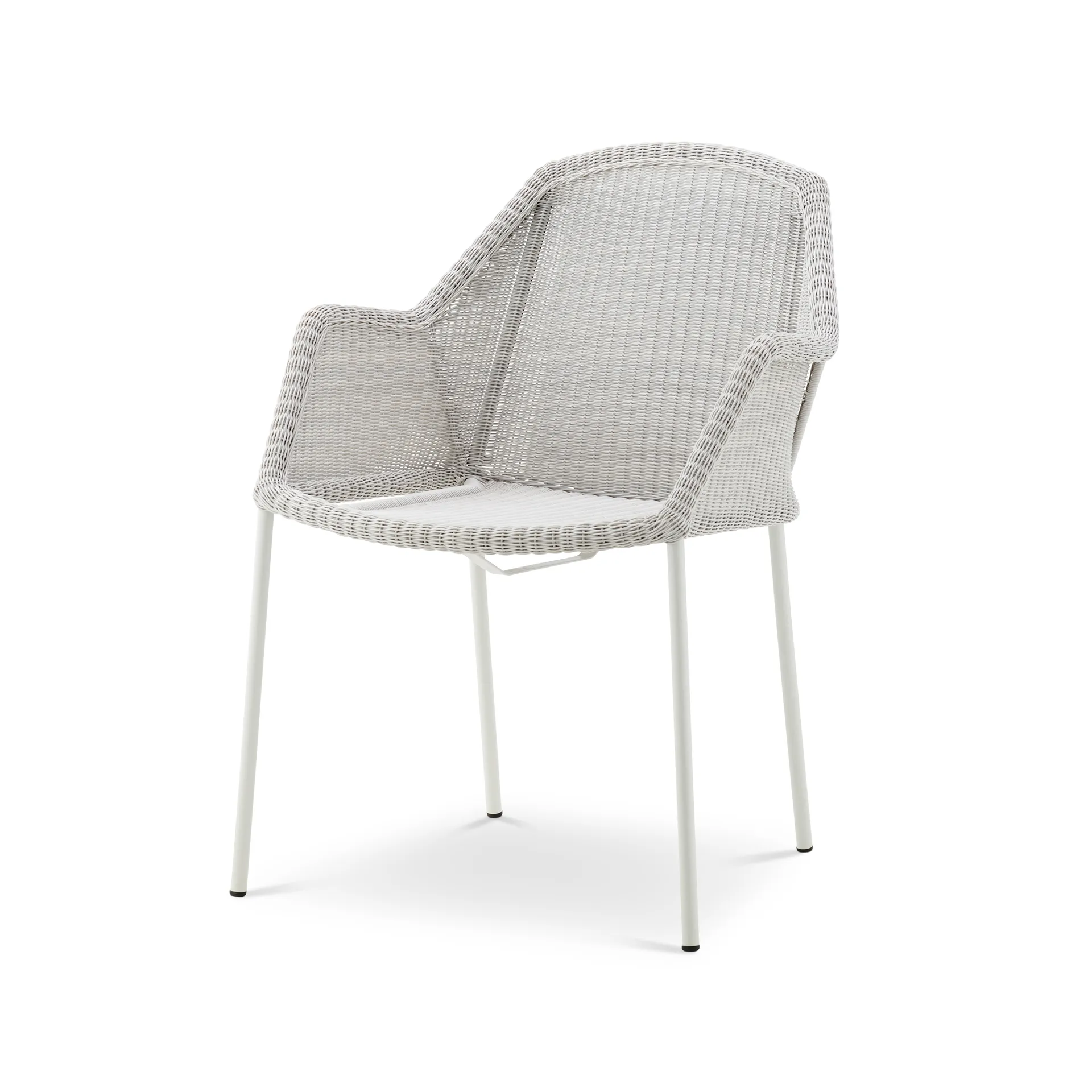 Breeze stapelbar karmstol weave, White grey Cane-line