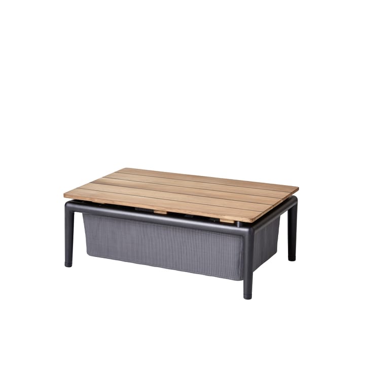 Conic boxbord - Grey, teak - Cane-line