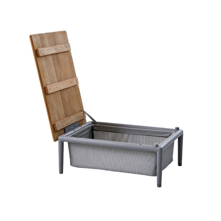 Conic boxbord, Light grey, teak Cane-line