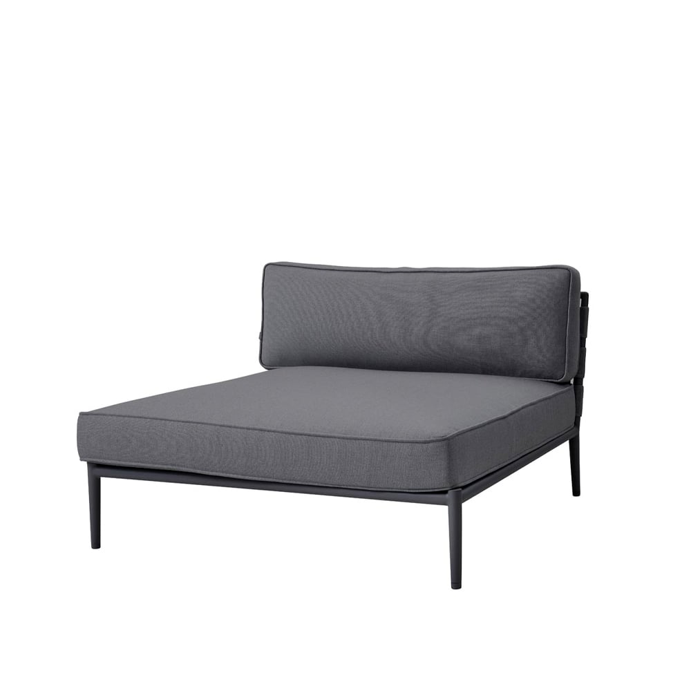 Cane-line Conic modulsoffa Cane-Line airtouch grey, dagbädd, inkl. dynor