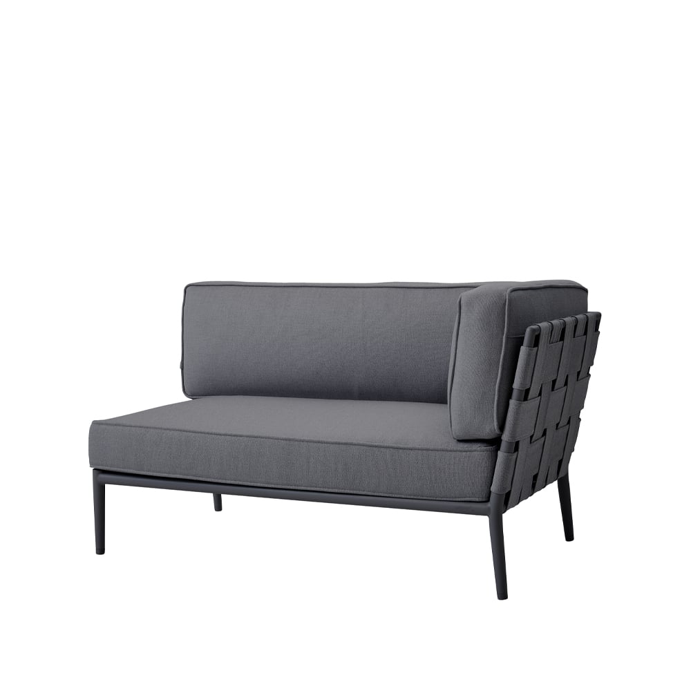 Cane-line Conic modulsoffa Cane-Line airtouch grey, vänster, inkl. dynor