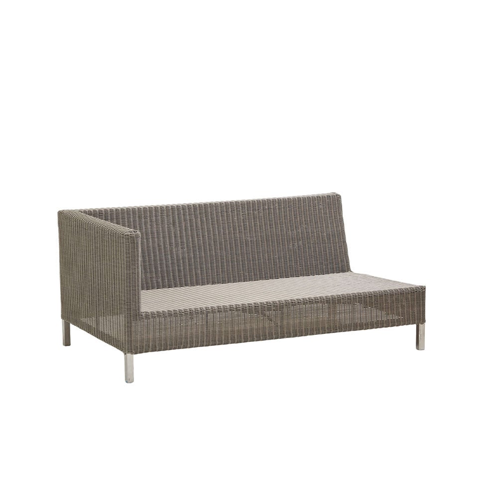 Cane-line Connect modulsoffa 2-sits taupe, höger | Skandinavisk Design | Trädgårdssoffor | Beige