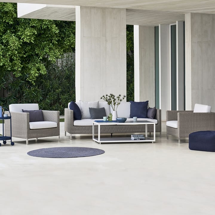Connect soffa 3-sits, Taupe, dynset Cane-Line Natté white Cane-line