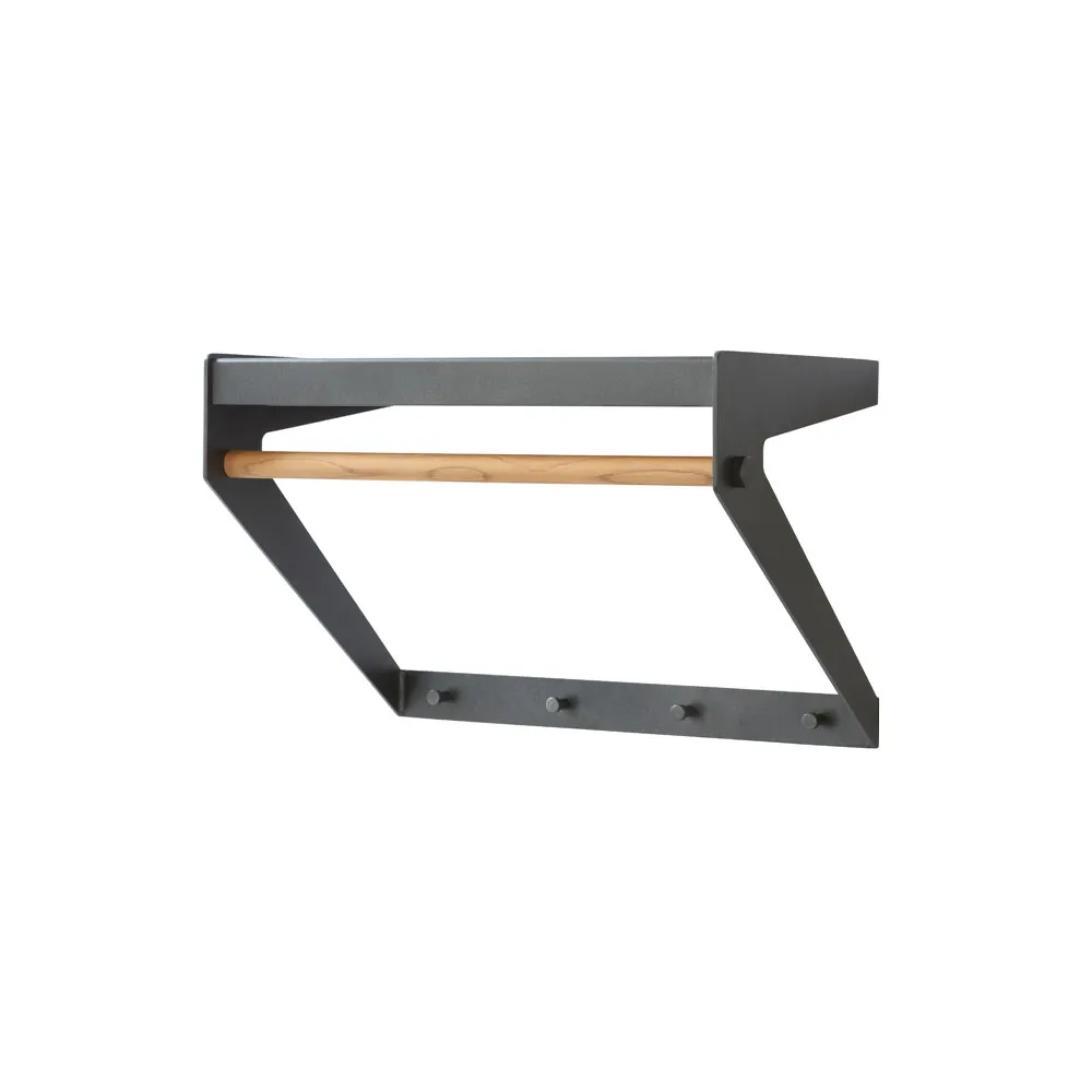 Copenhagen City hatthylla, Lava grey, teak Cane-line