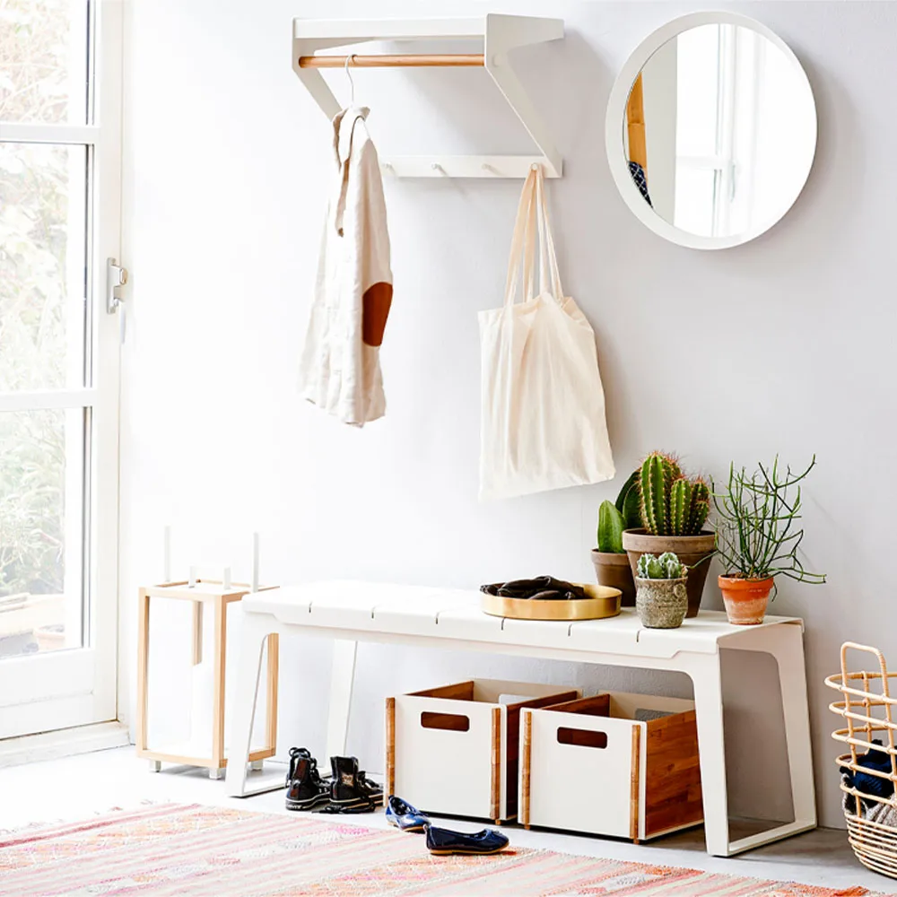 Copenhagen City hatthylla, White, teak Cane-line