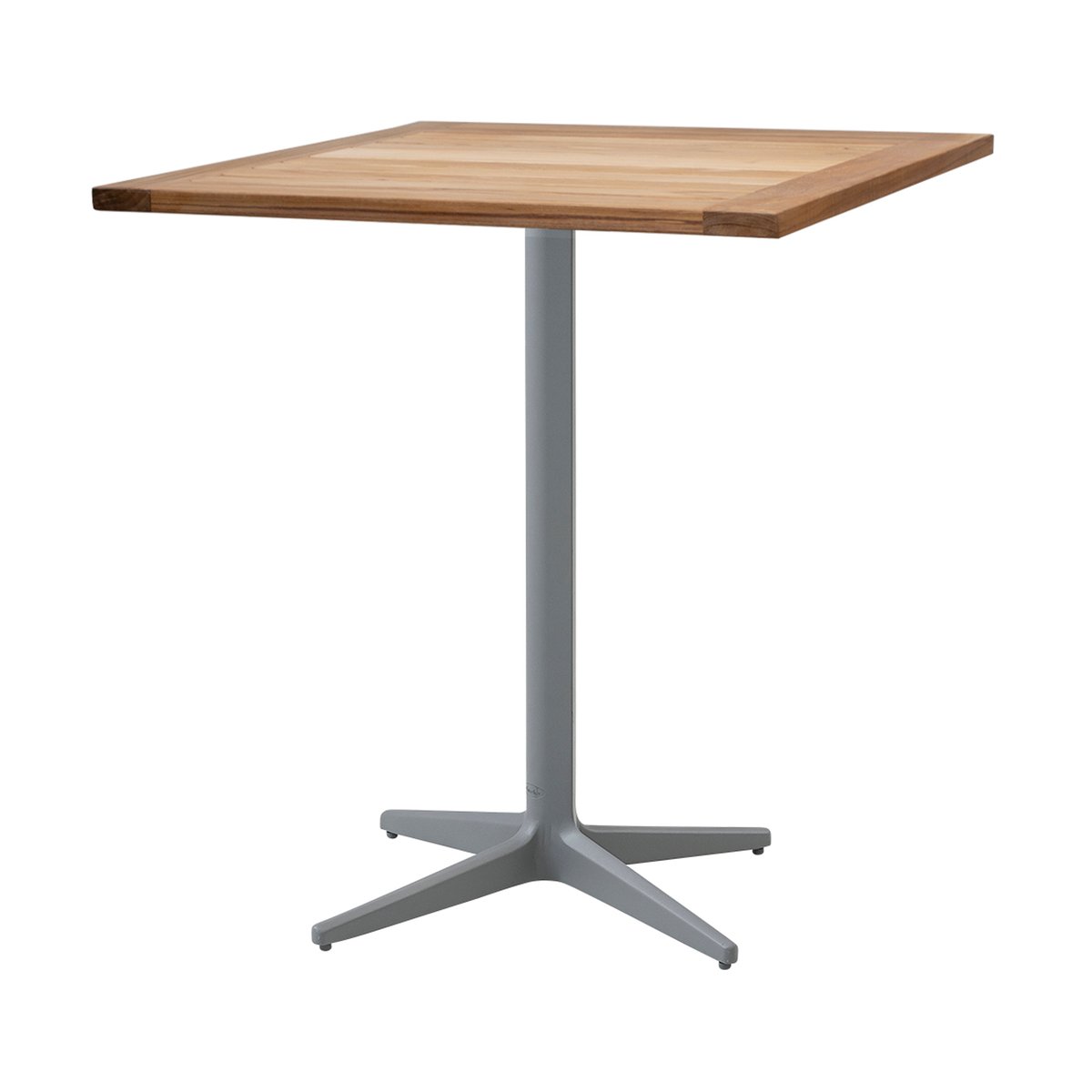 Cane-line Drop cafébord teak 72x72 cm Ljusgrått stativ