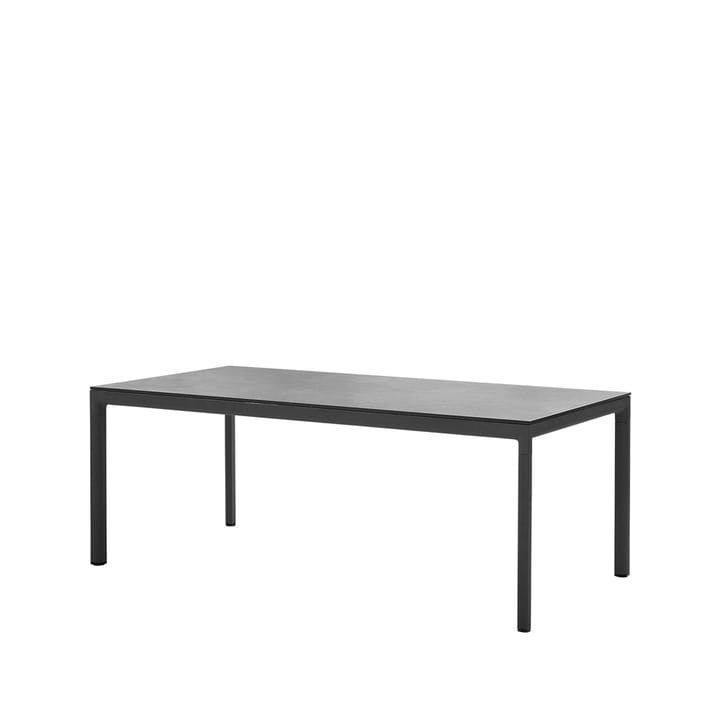 Drop matbord - Fossil black-lavagrå aluminiumstativ 100x200cm - Cane-line