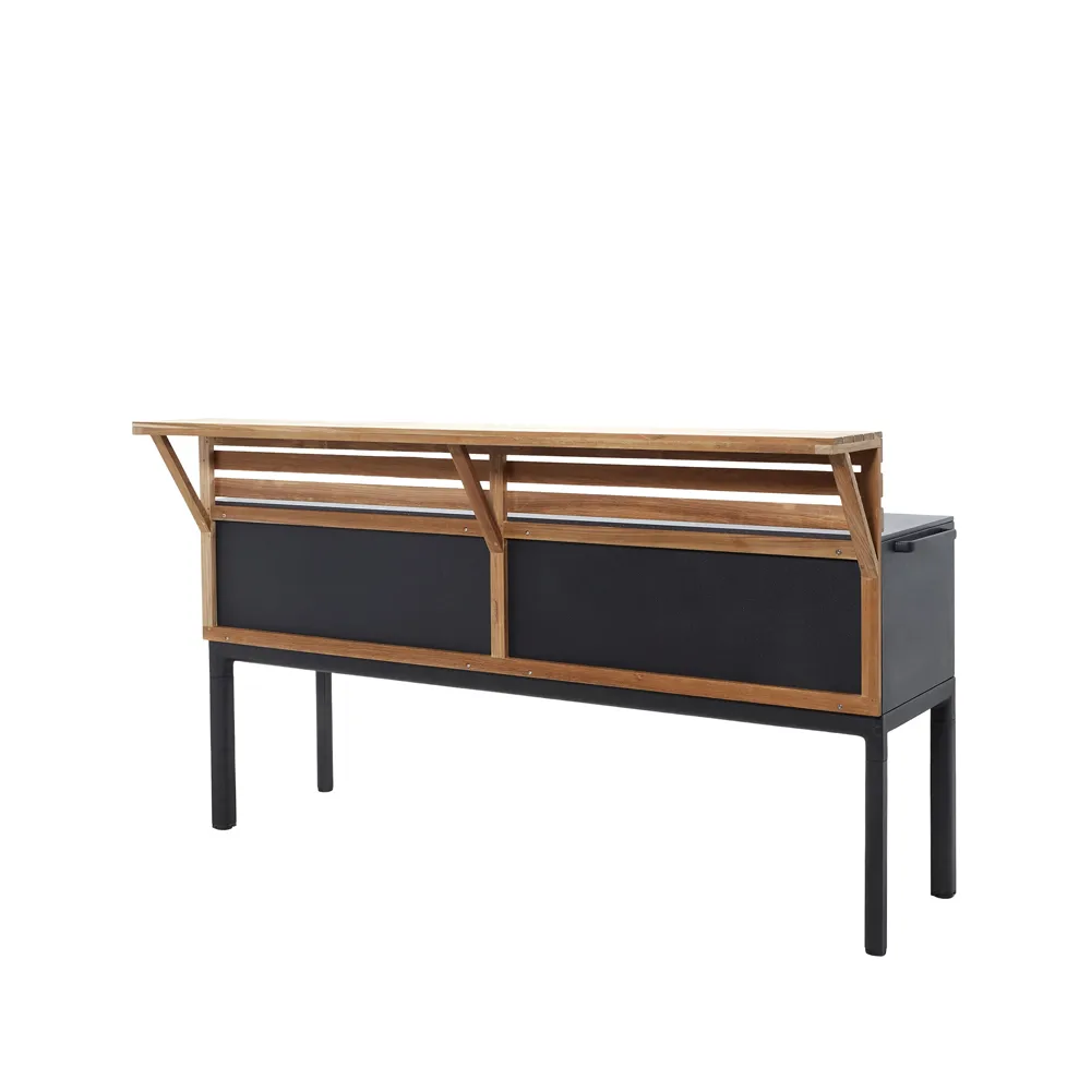 Drop utekök, Lava grey, inkl. zink och kran & teakvägg Cane-line