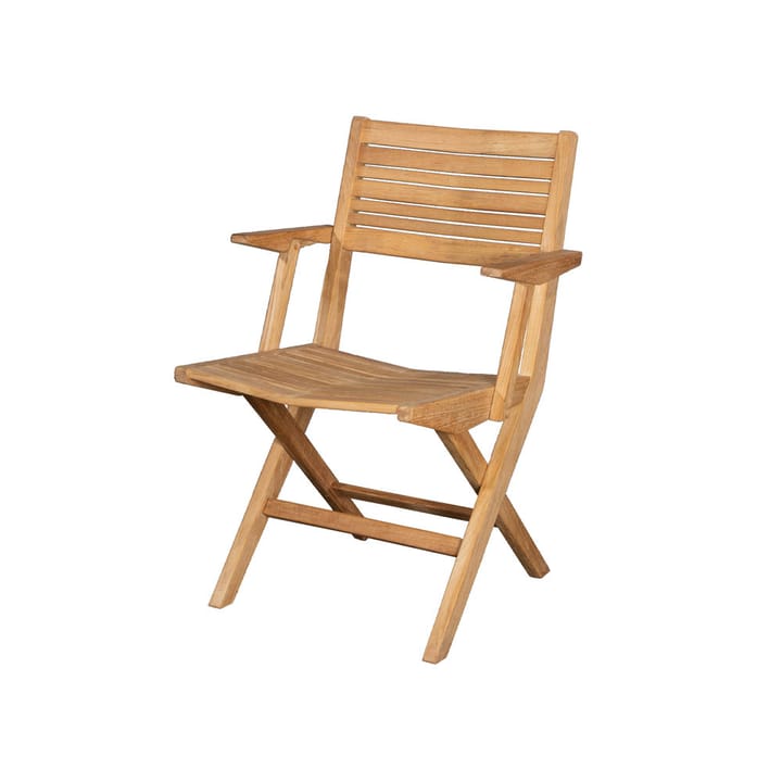 Flip fällstol, Teak, med armstöd Cane-line