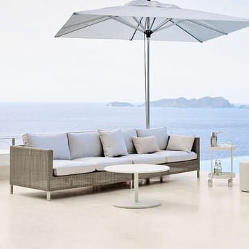 Go soffbord - Light grey, Ø60 cm, vitt lågt stativ - Cane-line
