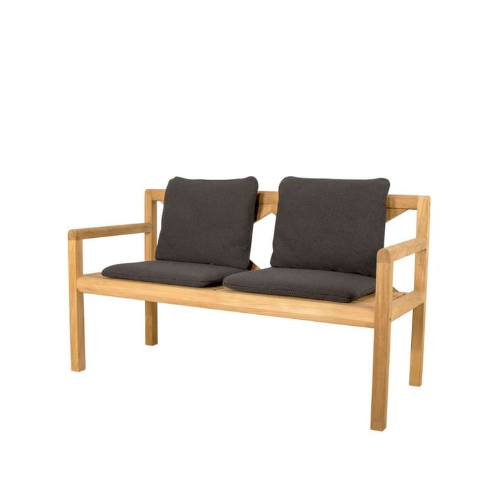 Grace 2-sits bänk - Dark grey, teak - Cane-line