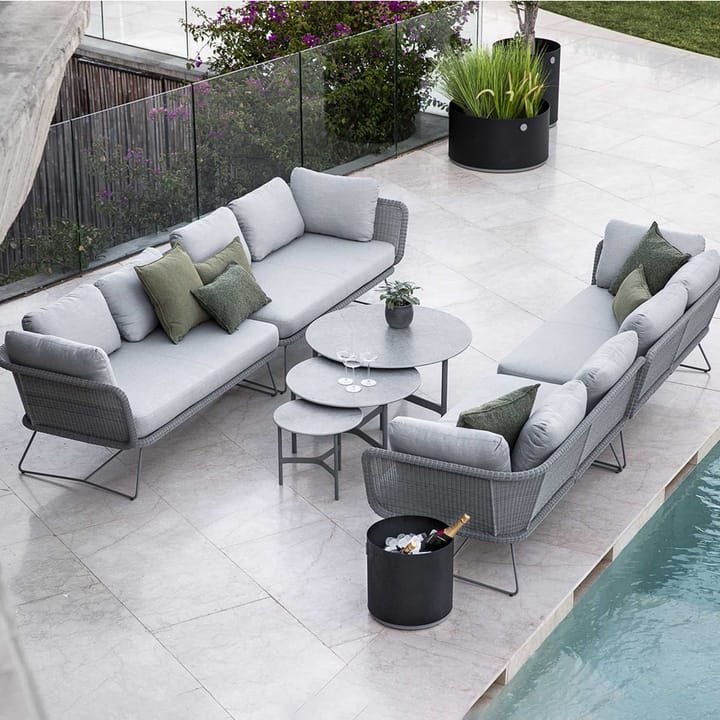 Horizon modulsoffa, Cane-Line Natté light grey, höger Cane-line