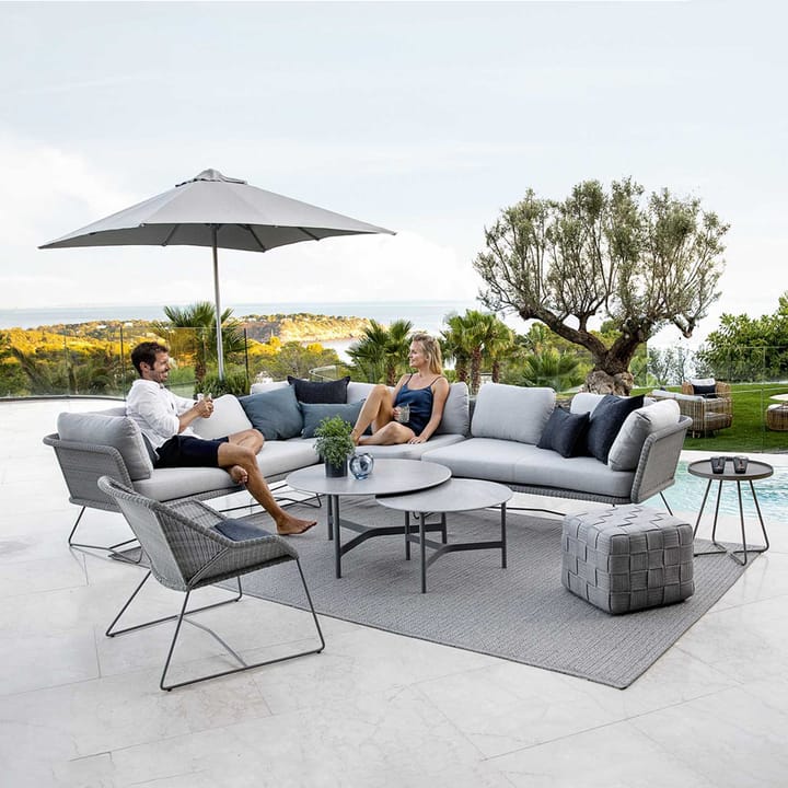 Horizon modulsoffa, Cane-Line Natté light grey, vänster Cane-line
