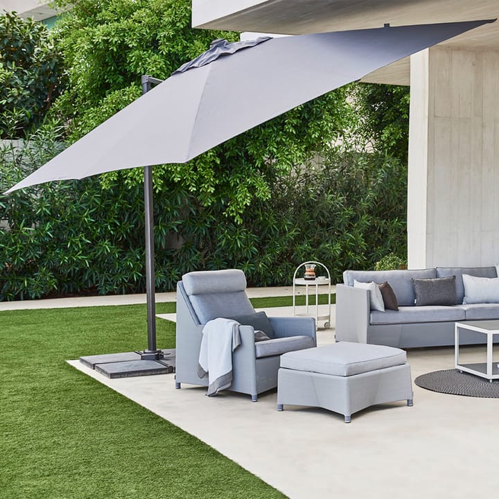 Hyde Luxe Tilt parasoll 300x300 cm, Anthracite Cane-line