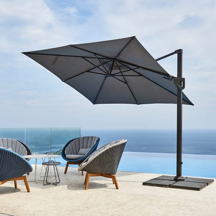 Hyde Luxe Tilt parasoll 300x300 cm, Anthracite Cane-line