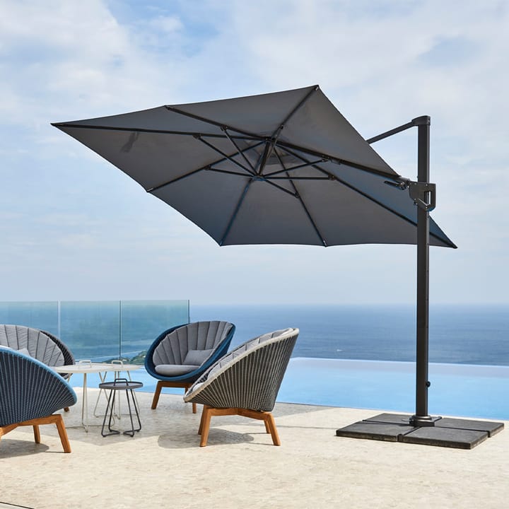 Hyde Luxe Tilt parasoll 300x300 cm - Anthracite - Cane-line