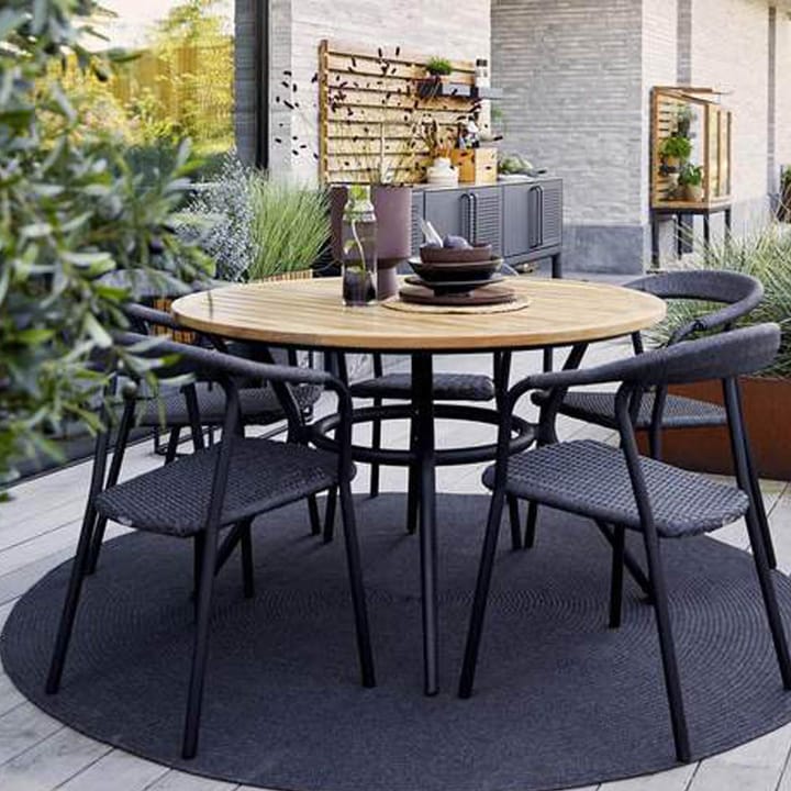 Joy matbord runt, Dark grey-ljusgrå Ø144 cm Cane-line